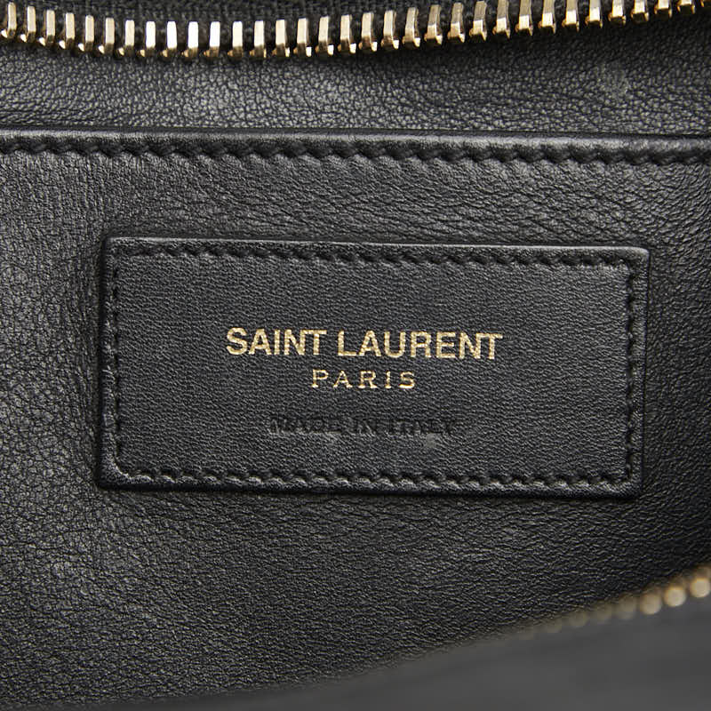 サンローラン ベイビーカバス ハンドバッグ ショルダーバッグ 2WAY 394461 ブラック レザー レディース SAINT LAURENT 【中古】