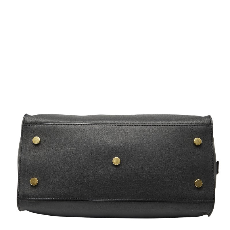 サンローラン ベイビーカバス ハンドバッグ ショルダーバッグ 2WAY 394461 ブラック レザー レディース SAINT LAURENT 【中古】
