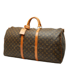 ルイ ヴィトン モノグラム キーポル バンドリエール60 ボストンバッグ ショルダーバッグ 2WAY M41412 ブラウン PVC レザー レディース LOUIS VUITTON 【中古】