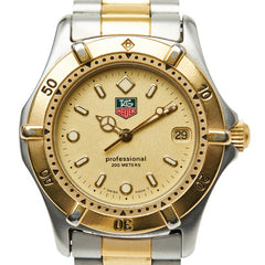 タグホイヤー プロフェッショナル200 腕時計 WE1220-R クオーツ ゴールド文字盤 ステンレススチール ボーイズ TAG HEUER 【中古】
