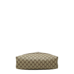 グッチ GGスプリーム シェリーライン トートバッグ 39 02 003 ベージュ ブラウン PVC レザー レディース GUCCI 【中古】
