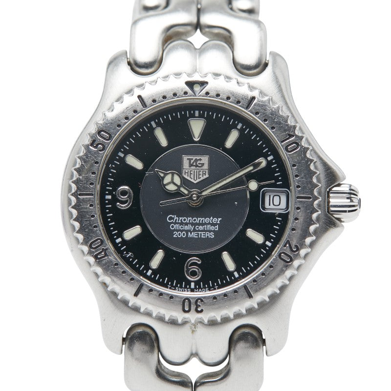 タグホイヤー セル クロノメーター 腕時計 WG5211-P0 自動巻き ブラック文字盤 ステンレススチール メンズ TAG HEUER 【中古】