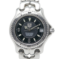 タグホイヤー セル クロノメーター 腕時計 WG5211-P0 自動巻き ブラック文字盤 ステンレススチール メンズ TAG HEUER 【中古】