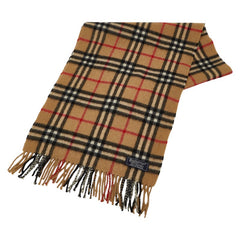 バーバリー ノバチェック マフラー ブラウン マルチカラー カシミヤ レディース BURBERRY 【中古】
