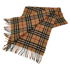 バーバリー ノバチェック マフラー ブラウン マルチカラー カシミヤ レディース BURBERRY 【中古】