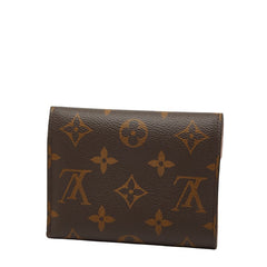 ルイ ヴィトン モノグラム ポルトフォイユ ヴィクトリーヌ 三つ折り財布 M62360 ブラウン ローズバレリーヌ ピンク PVC レザー レディース LOUIS VUITTON 【中古】