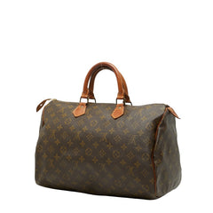 ルイ ヴィトン モノグラム スピーディ35 ハンドバッグ ボストンバッグ 旅行用バッグ M41524 ブラウン PVC レザー レディース LOUIS VUITTON 【中古】