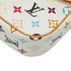 ルイ ヴィトン モノグラム マルチカラー ソローニュ 斜め掛け ショルダーバッグ M92661 ブロン ホワイト PVC レザー レディース LOUIS VUITTON 【中古】