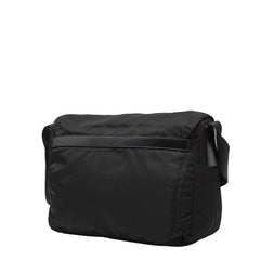 プラダ 三角ロゴプレート ショルダーバッグ ブラック ナイロン レディース PRADA 【中古】