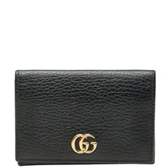 グッチ GGマーモント カードケース パスケース 474748 ブラック レザー メンズ GUCCI 【中古】