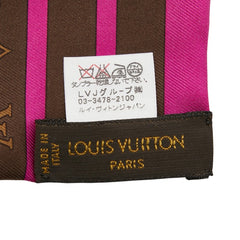ルイ ヴィトン モノグラム ペルフォ バンドー スカーフ M72072 ブラウン マルチカラー シルク レディース LOUIS VUITTON 【中古】
