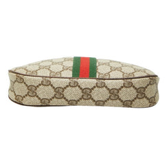 グッチ シェリーライン GGシュプリーム オールドグッチ ビンテージ ポーチ ベージュ PVC レディース GUCCI 【中古】