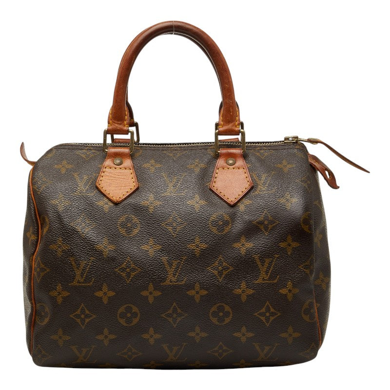 ルイ ヴィトン モノグラム スピーディ25 ミニボストンバッグ ハンドバッグ M41528 ブラウン PVC レザー レディース LOUIS VUITTON 【中古】
