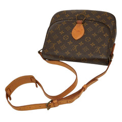 ルイ ヴィトン モノグラム サンクルーGM 斜め掛け ショルダーバッグ M51242 ブラウン PVC レザー レディース LOUIS VUITTON 【中古】
