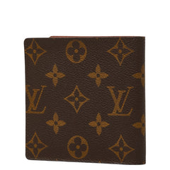 ルイ ヴィトン モノグラム ポルトフォイユ マルコ 旧型 二つ折り財布 M61675 ブラウン PVC レザー レディース LOUIS VUITTON 【中古】
