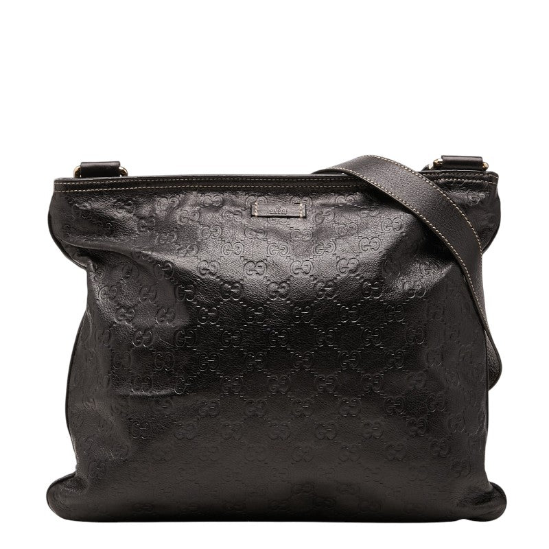 グッチ グッチシマ 斜め掛け ショルダーバッグ 201446 ブラック PVC レザー メンズ GUCCI 【中古】