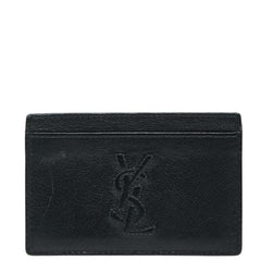 サンローラン YSLロゴ カードケース パスケース ブラック レザー レディース SAINT LAURENT 中古