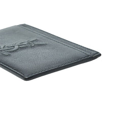 サンローラン YSLロゴ カードケース パスケース ブラック レザー レディース SAINT LAURENT 中古