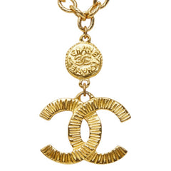 シャネル ココマーク コスチュームジュエリー コインプレート ネックレス ペンダント ゴールド メッキ レディース CHANEL 中古