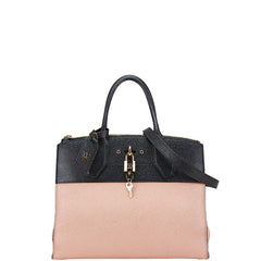 ルイ ヴィトン シティ スティーマーMM ハンドバッグ ショルダーバッグ 2WAY M51036 ヴァニーユ ベージュ ノワール レザー レディース LOUIS VUITTON 【中古】