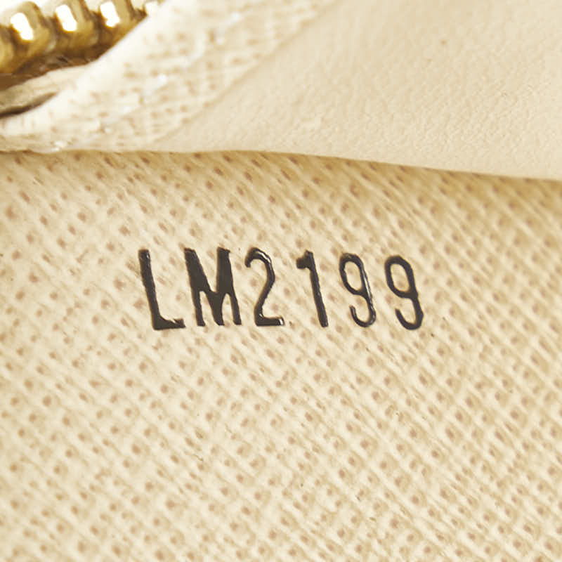 ルイ ヴィトン ダミエ アズール ジッピーウォレット ラウンドファスナー 長財布 N41660 ホワイト PVC レディース LOUIS VUITTON 【中古】