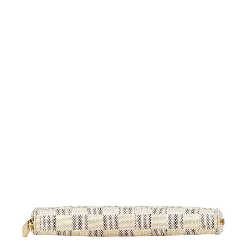 ルイ ヴィトン ダミエ アズール ジッピーウォレット ラウンドファスナー 長財布 N41660 ホワイト PVC レディース LOUIS VUITTON 【中古】