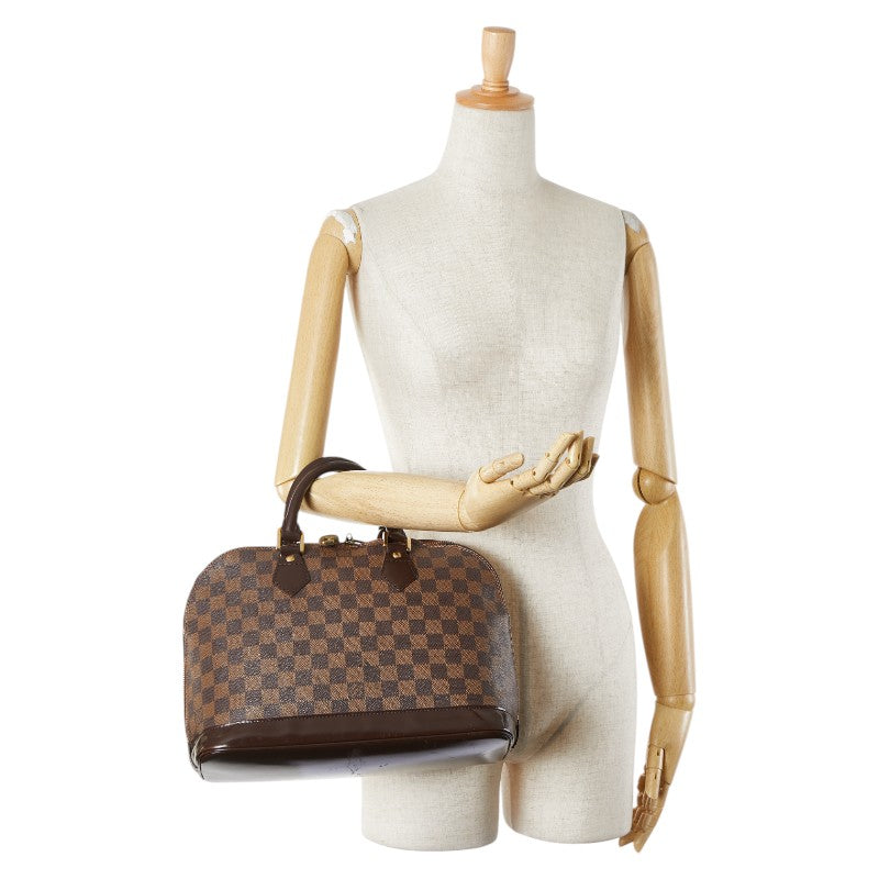 ルイ ヴィトン ダミエ アルマPM ハンドバッグ N53151 ブラウン PVC レザー レディース LOUIS VUITTON 【中古】
