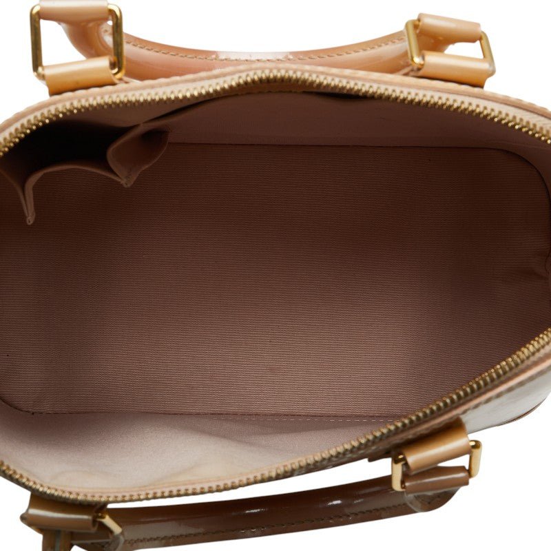ルイ ヴィトン モノグラム ヴェルニ アルマPM ハンドバッグ M91751 ベージュプードル パテントレザー レディース LOUIS VUITTON 【中古】