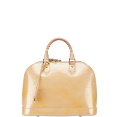 ルイ ヴィトン モノグラム ヴェルニ アルマPM ハンドバッグ M91751 ベージュプードル パテントレザー レディース LOUIS VUITTON 【中古】