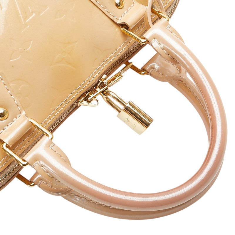 ルイ ヴィトン モノグラム ヴェルニ アルマPM ハンドバッグ M91751 ベージュプードル パテントレザー レディース LOUIS VUITTON 【中古】
