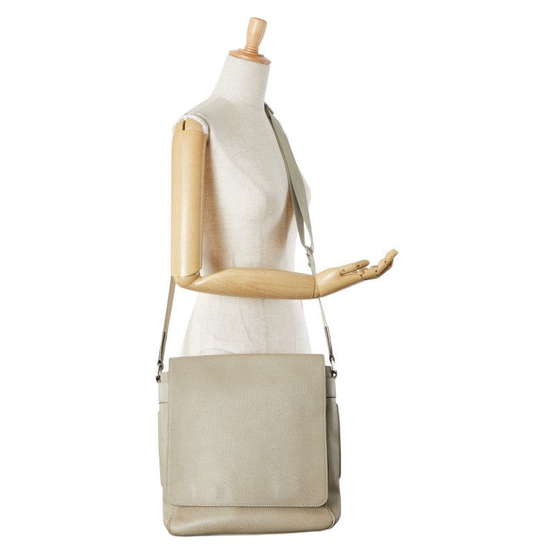 ルイ ヴィトン タイガ ミロ 斜め掛け ショルダーバッグ M32633 ポレール ベージュ レザー レディース LOUIS VUITTON 【中古】