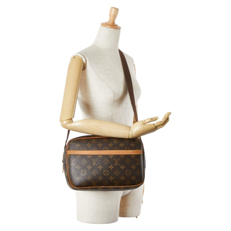 ルイ ヴィトン モノグラム リポーターPM 斜め掛け ショルダーバッグ M45254 ブラウン PVC レザー レディース LOUIS VUITTON 【中古】