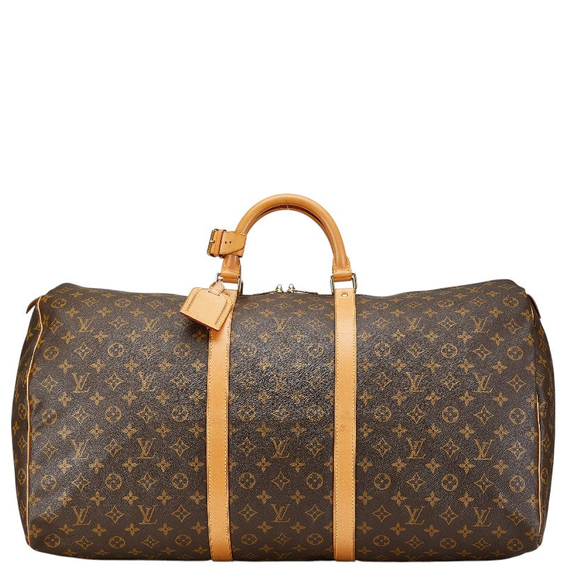 ルイ ヴィトン モノグラム キーポル60 ボストンバッグ トラベルバッグ M41422 ブラウン PVC レザー レディース LOUIS VUITTON 中古