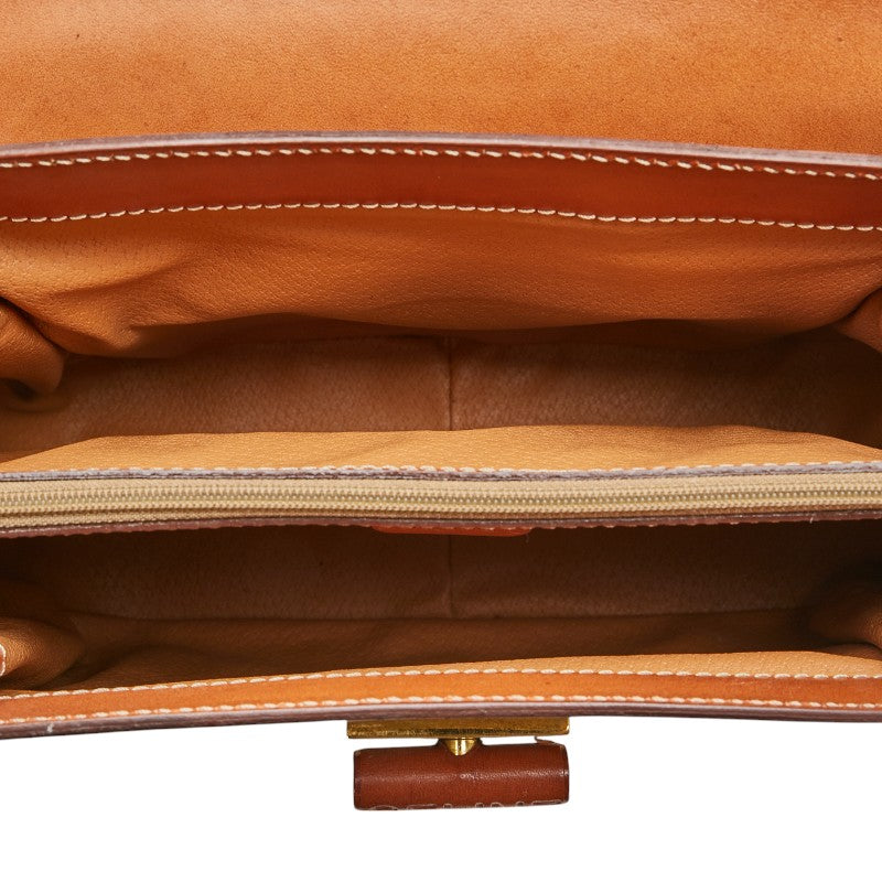 セリーヌ マカダム ハンドバッグ ショルダーバッグ 2WAY ベージュ ブラウン PVC レザー レディース CELINE 【中古】
