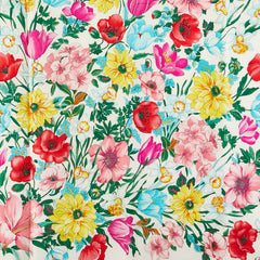 グッチ フローラ スカーフ ワインレッド マルチカラー シルク レディース GUCCI 【中古】