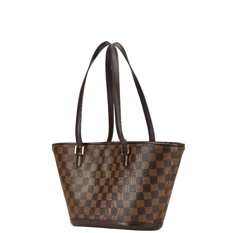 ルイ ヴィトン ダミエ マノスクPM トートバッグ ショルダーバッグ N51121 ブラウン PVC レザー レディース LOUIS VUITTON 【中古】