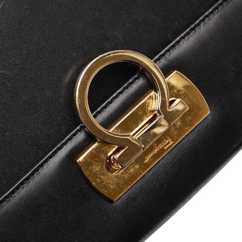 サルヴァトーレフェラガモ ガンチーニ ハンドバッグ ショルダーバッグ 2WAY O21 2181 ブラック レザー レディース Salvatore Ferragamo 【中古】