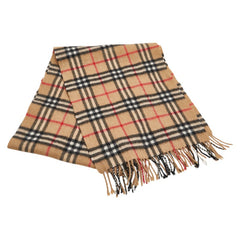 バーバリー ノバチェック マフラー ブラウン カシミヤ レディース BURBERRY 【中古】