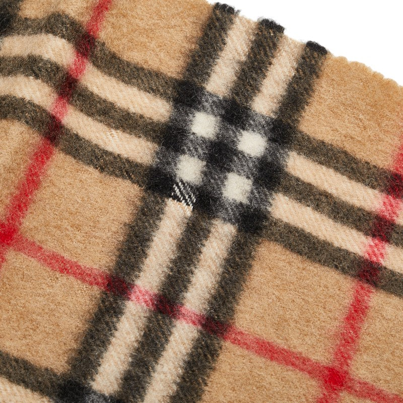 バーバリー ノバチェック マフラー ブラウン カシミヤ レディース BURBERRY 【中古】