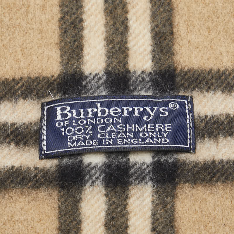 バーバリー ノバチェック マフラー ブラウン カシミヤ レディース BURBERRY 【中古】