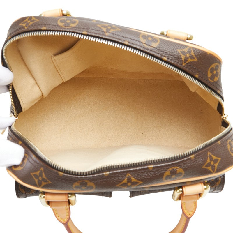 ルイ ヴィトン モノグラム マンハッタンPM ハンドバッグ M40026 ブラウン PVC レザー レディース LOUIS VUITTON 【中古】
