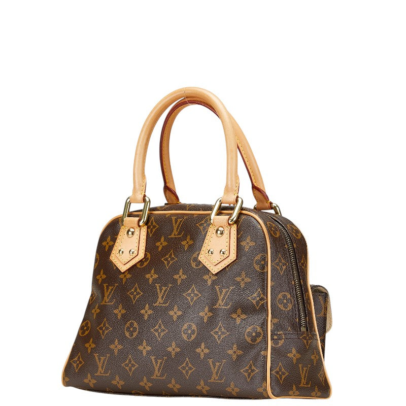 ルイ ヴィトン モノグラム マンハッタンPM ハンドバッグ M40026 ブラウン PVC レザー レディース LOUIS VUITTON 【中古】
