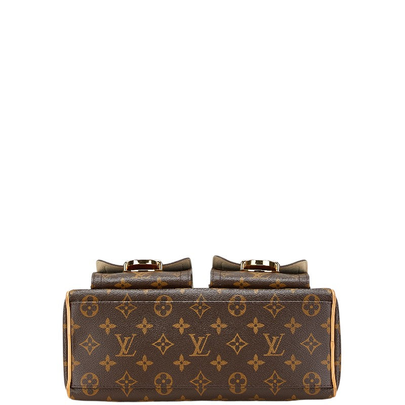 ルイ ヴィトン モノグラム マンハッタンPM ハンドバッグ M40026 ブラウン PVC レザー レディース LOUIS VUITTON 【中古】