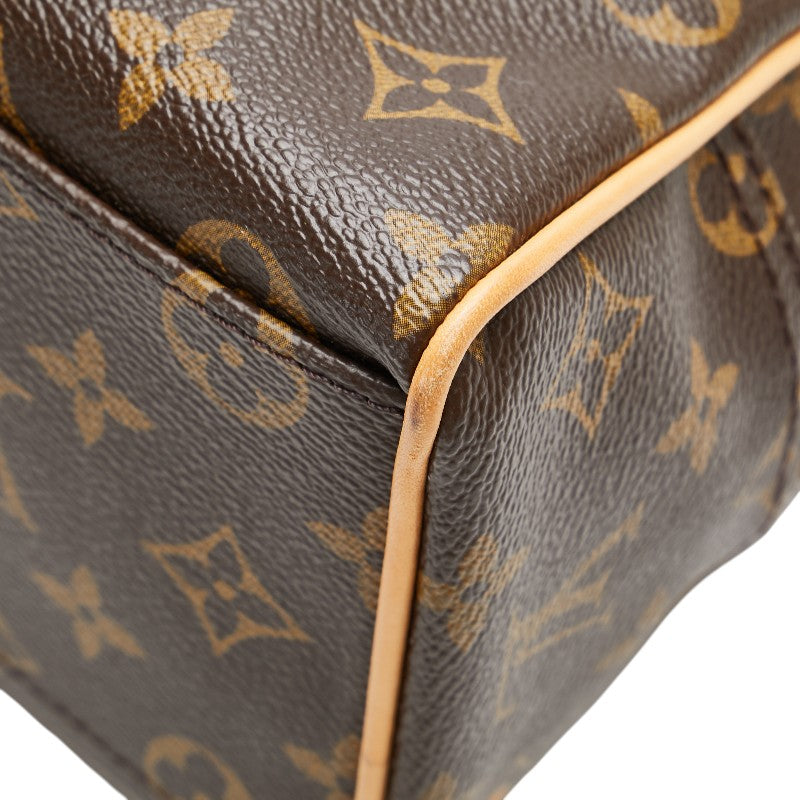 ルイ ヴィトン モノグラム マンハッタンPM ハンドバッグ M40026 ブラウン PVC レザー レディース LOUIS VUITTON 【中古】
