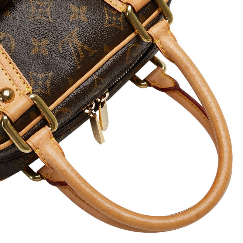 ルイ ヴィトン モノグラム マンハッタンPM ハンドバッグ M40026 ブラウン PVC レザー レディース LOUIS VUITTON 【中古】