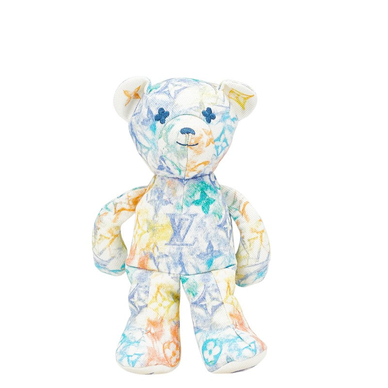 ルイ ヴィトン ドゥドゥ ルイ テディベア ぬいぐるみ GI0502 ホワイト マルチカラー オーガニックコットン レディース LOUIS VUITTON 【中古】