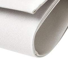 アナイ ビジュー 斜め掛け チェーン ショルダーバッグ パーティバッグ シルバー シルク レディース ANAYI 【中古】