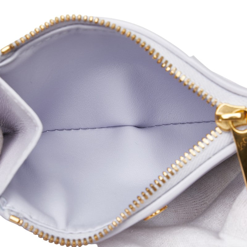 ボッテガヴェネタ マキシイントレチャート 二つ折り財布 パープル レザー レディース BOTTEGAVENETA 【中古】