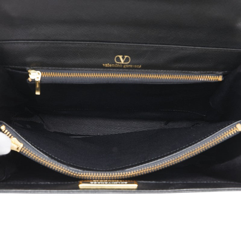 ヴァレンティノ ガラヴァーニ ハンドバッグ ブラック レザー レディース VALENTINO 【中古】