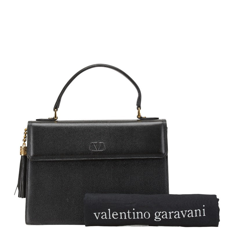 ヴァレンティノ ガラヴァーニ ハンドバッグ ブラック レザー レディース VALENTINO 【中古】